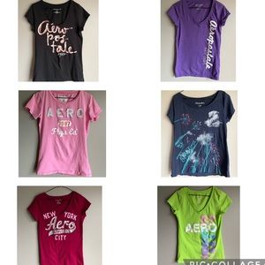 6 Aéropostale Short-Sleeve T-Shirts - Large